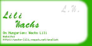 lili wachs business card